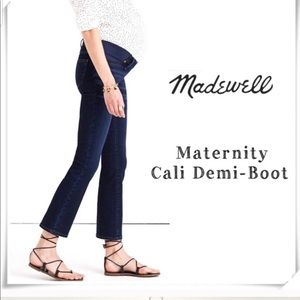 Madewell Maternity Jeans Cali Demi-Boot Cropped A8